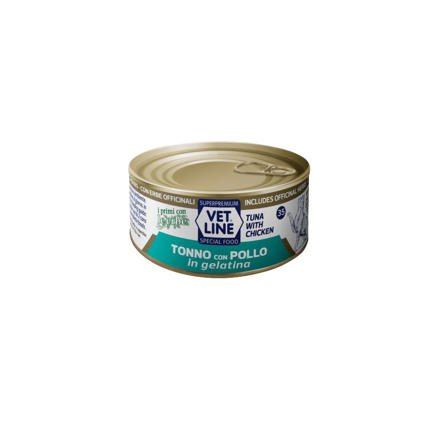 Vetline Umido Gatto Tonno con Pollo in Gelatina 70 GR Vetline Umido Gatto Tonno con Pollo in Gelatina 70 GR